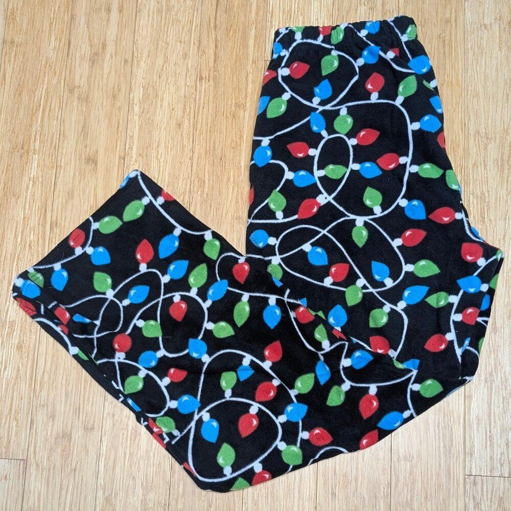 #followme Colorful Christmas Lights Men's Pajama Pants Size 2X